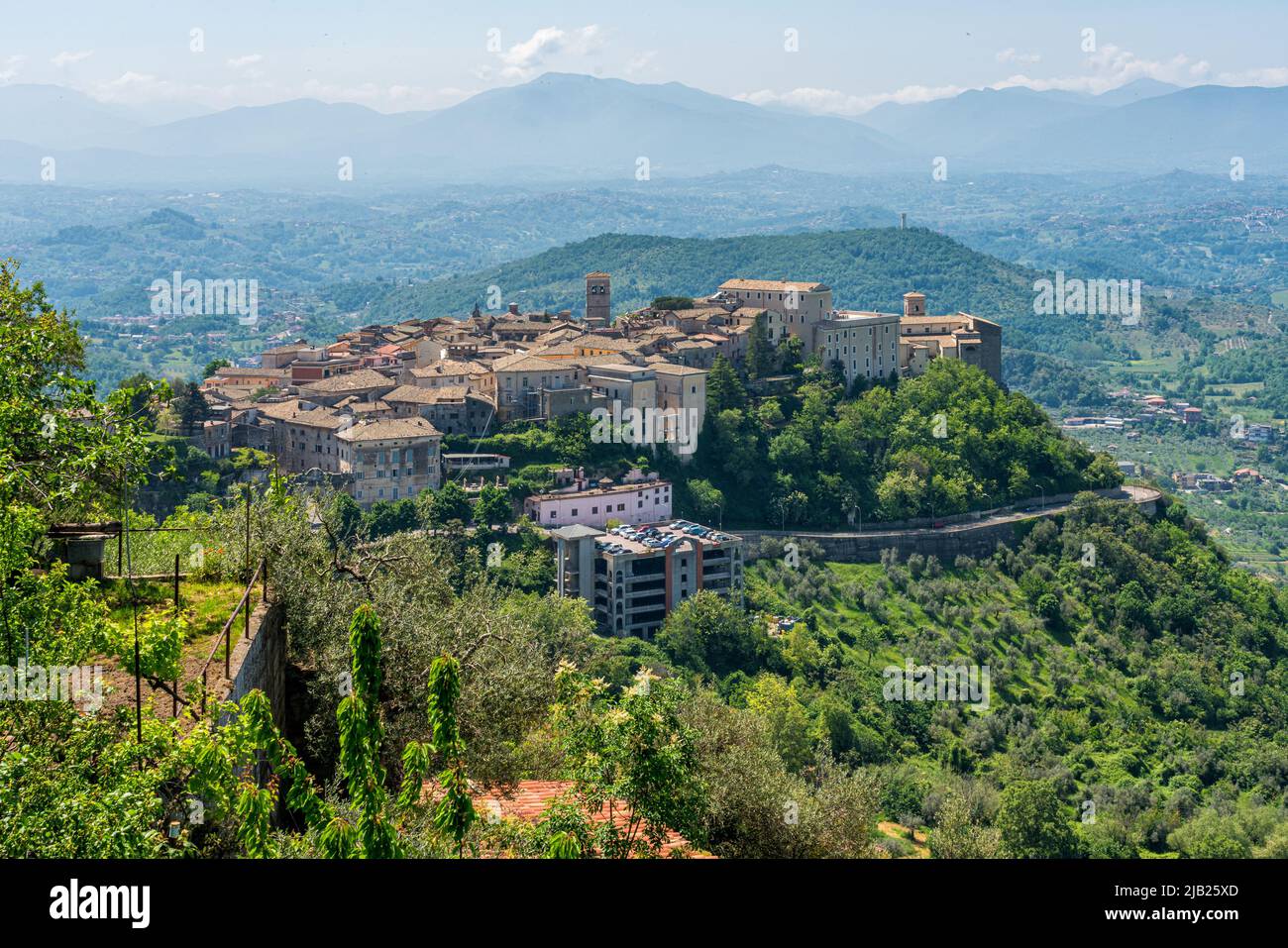 The beautiful village of Veroli, near Frosinone, Lazio, central Italy. Stock Photo