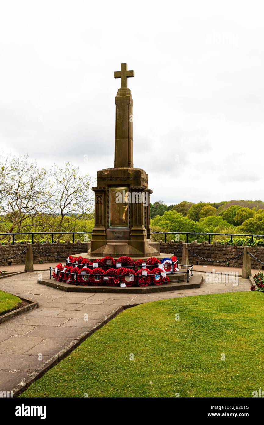 Knaresborough War Memorial,Knaresborough, War Memorial,Knaresborough Town, Yorkshire, UK, England,WW1,WW2,memorial,Commemoration,monument, Stock Photo