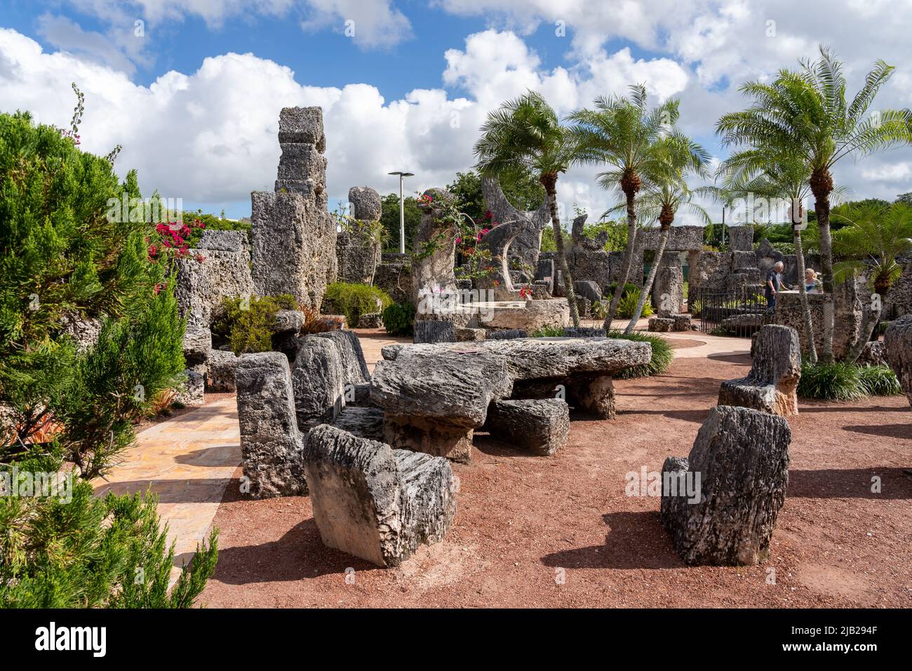 Homestead, FL, USA - January 1,  2022: Coral Castle Museum is shown in  Homestead near Miami, FL, USA Stock Photo