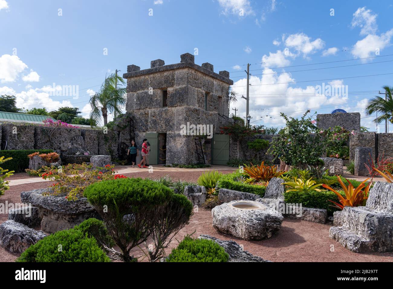 Homestead, FL, USA - January 1,  2022: Coral Castle Museum is shown in  Homestead near Miami, FL, USA Stock Photo