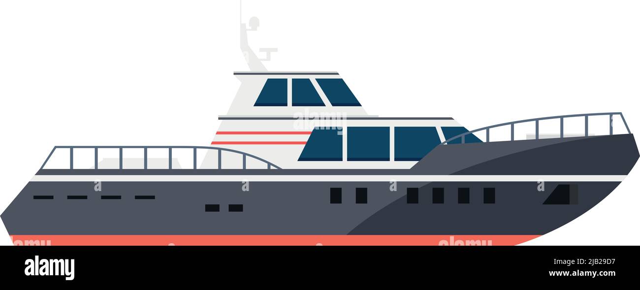 Party boat icon. Coast ship. Nautical transport Stock Vector