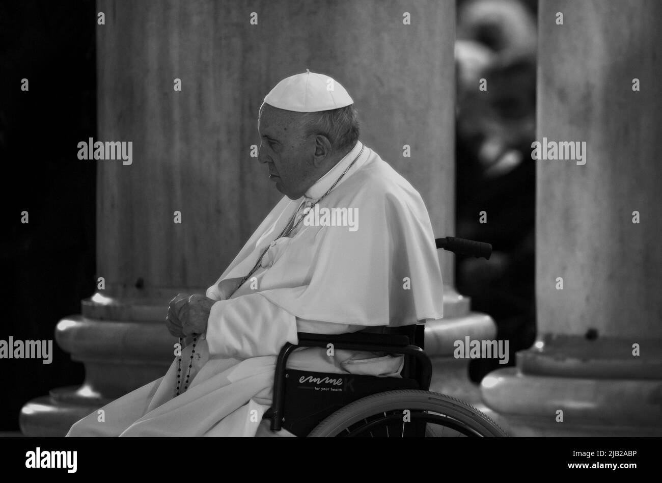Rome, Italy. 31 May 2022. Pope Francis prays during a rosary for peace at Saint Mary Major Basilica, in Rome. Credit: Maria Grazia Picciarella/Alamy Live News 31 May 2022 Stock Photo