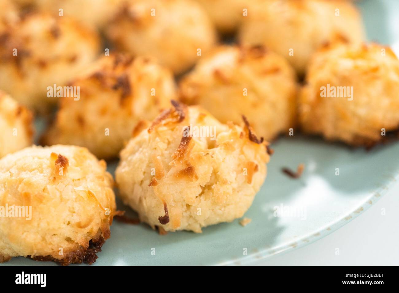 Homemade coconut cookies with coconut flakes Stock Photo Alamy