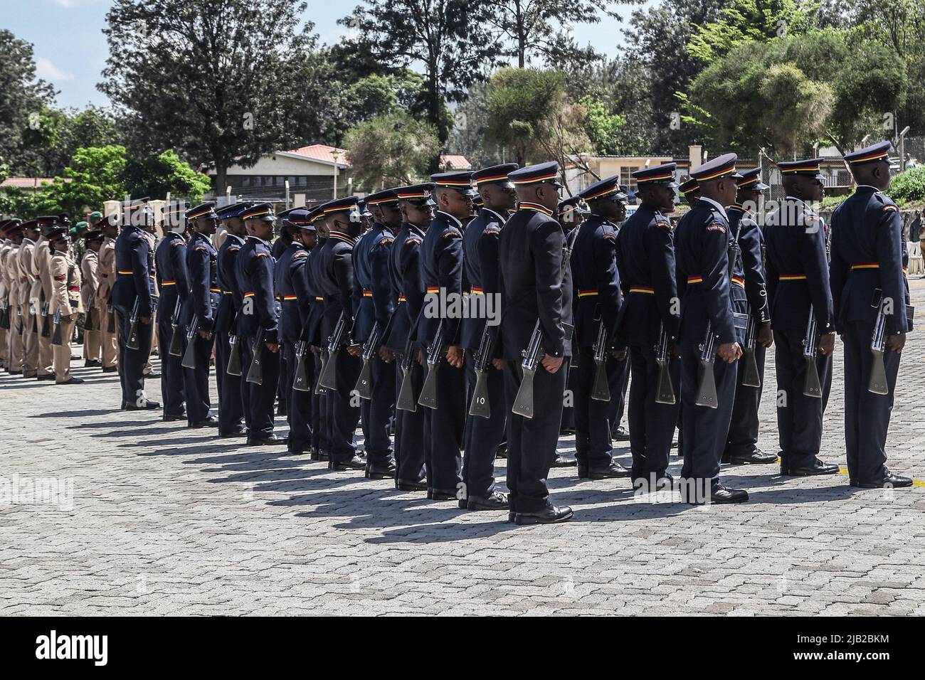 Nakuru, Kenya. 01st June, 2022. Kenyan police officers are seen in