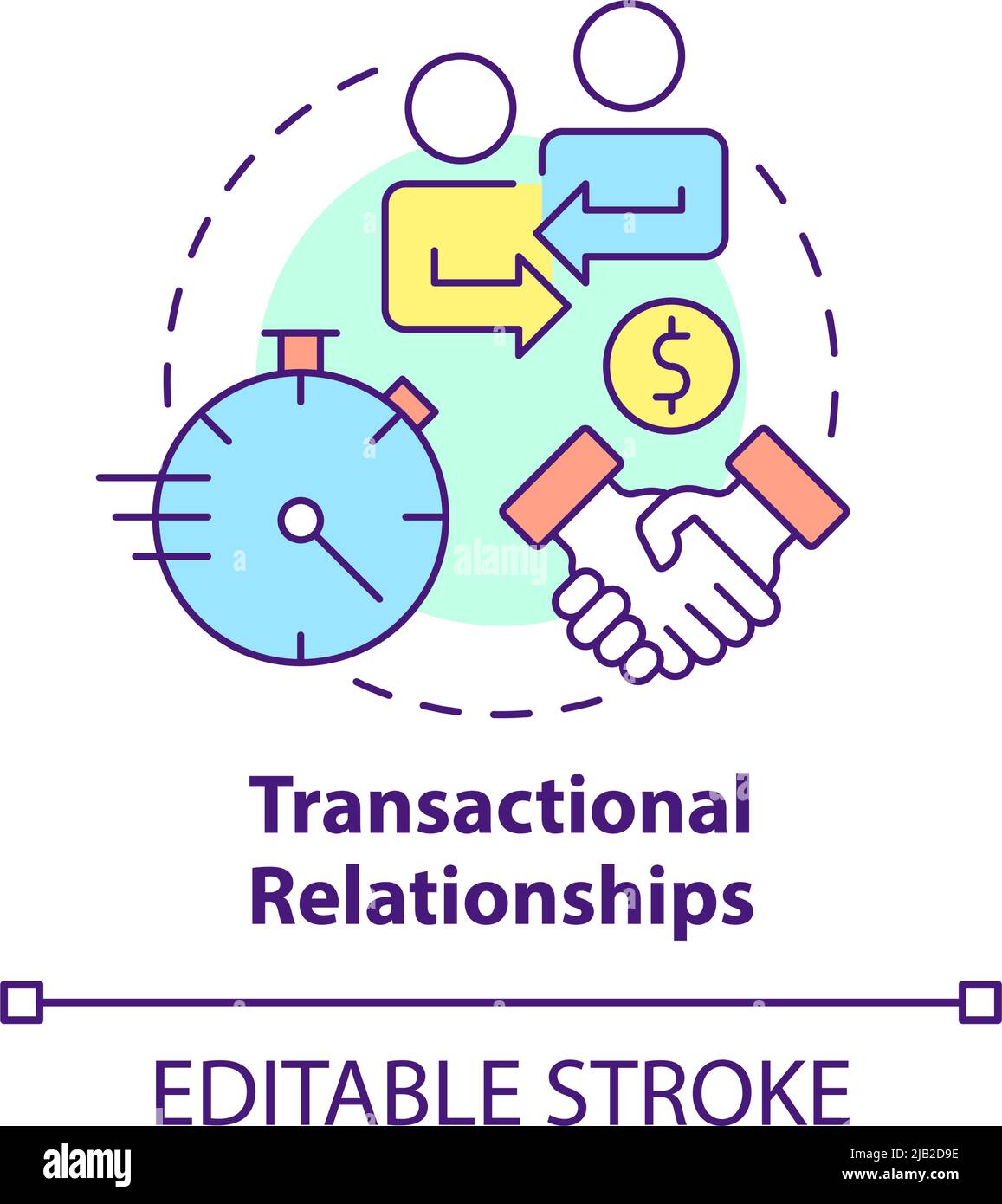 Transactional relationships concept icon Stock Vector Image & Art Alamy