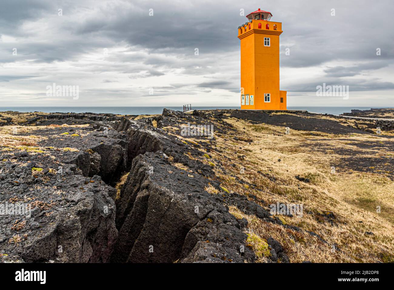Svörtuloft Lighthouse in Iceland Stock Photo