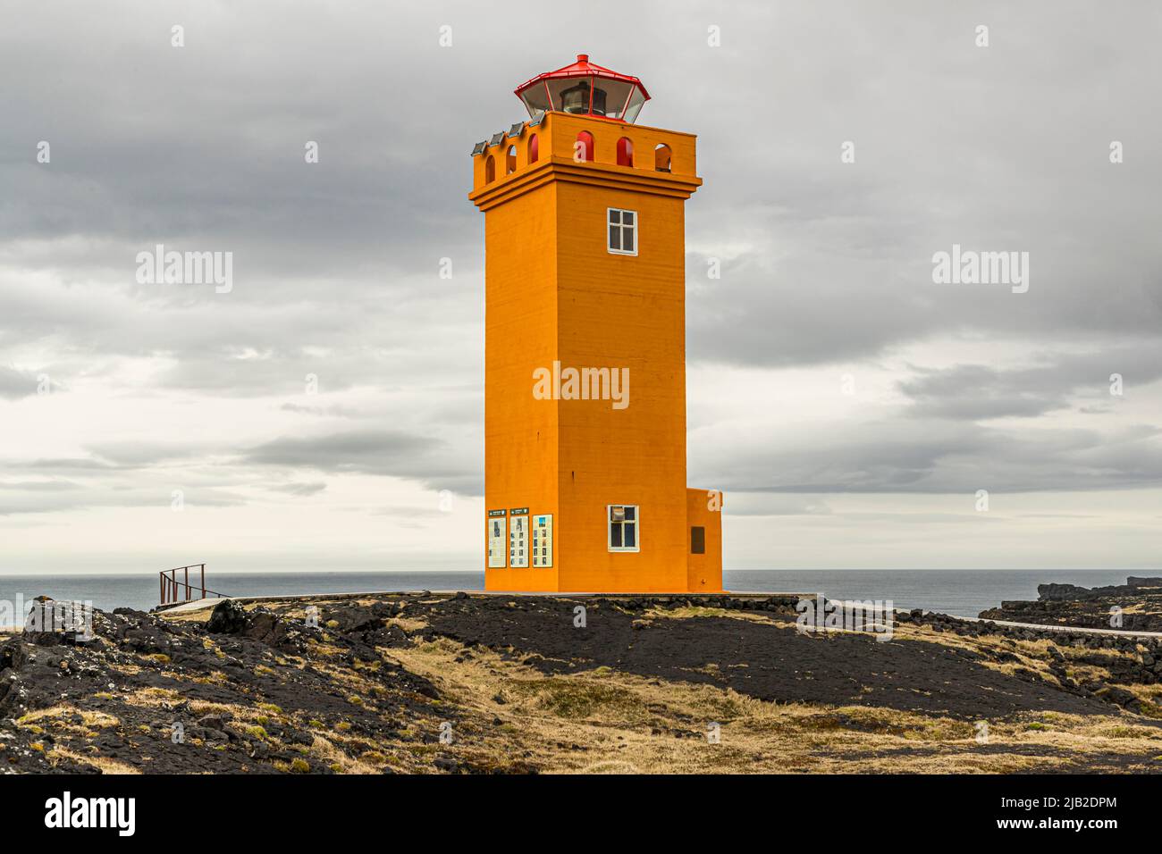 Svörtuloft Lighthouse in Iceland Stock Photo