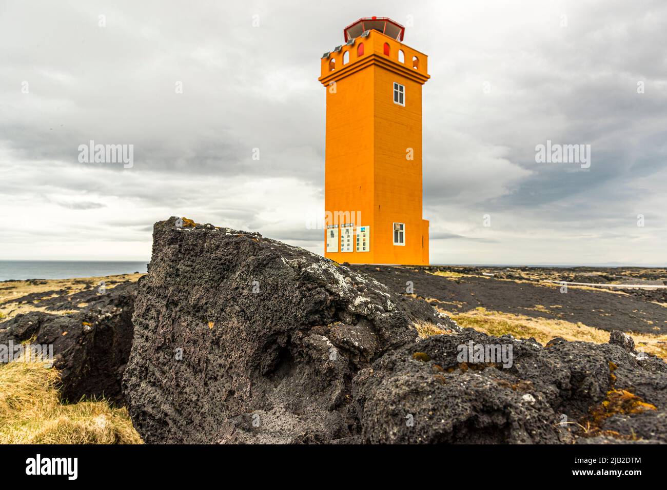 Svörtuloft Lighthouse in Iceland Stock Photo