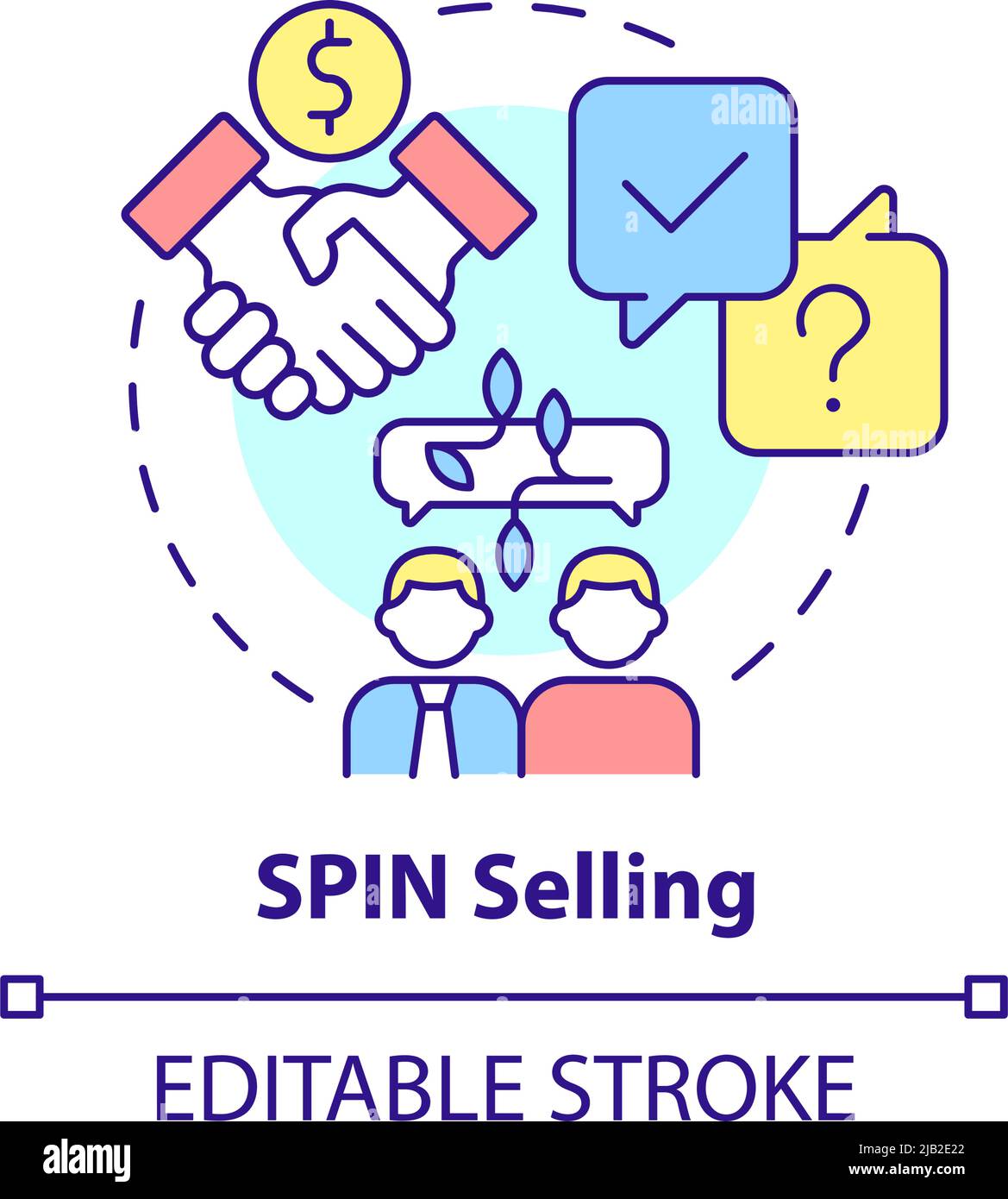 SPIN selling concept icon Stock Vector Image Art Alamy SPIN selling concept icon Stock Vector Image Art Alamy