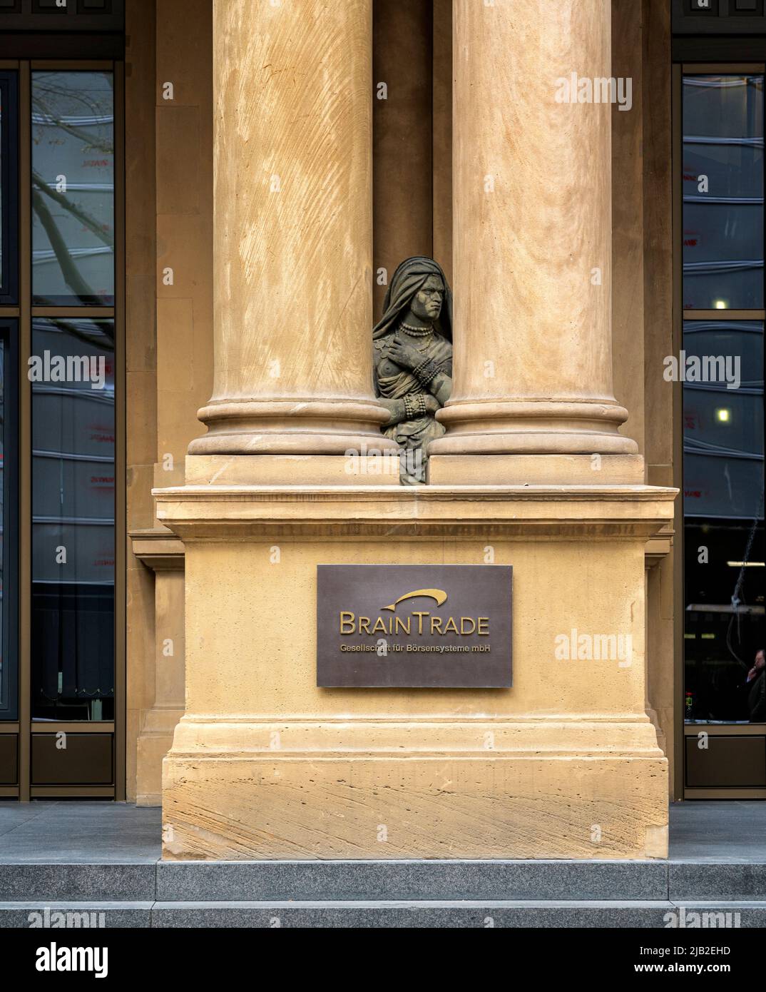 The building of the Frankfurt Stock Exchange in the Finanz City, Frankfurt am Main, Hesse, Germany Stock Photo