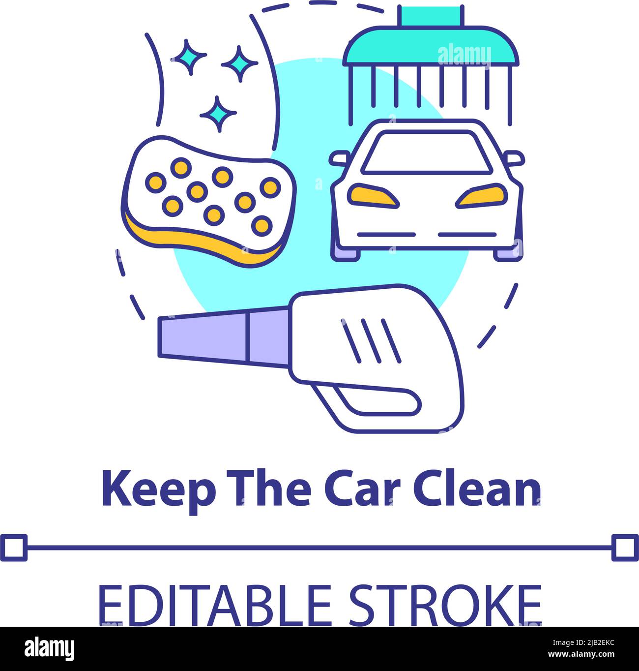 Keep the car clean concept icon Stock Vector Image & Art Alamy
