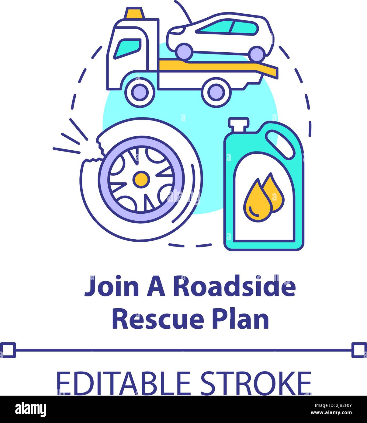 Join roadside rescue plan concept icon Stock Vector Image & Art - Alamy