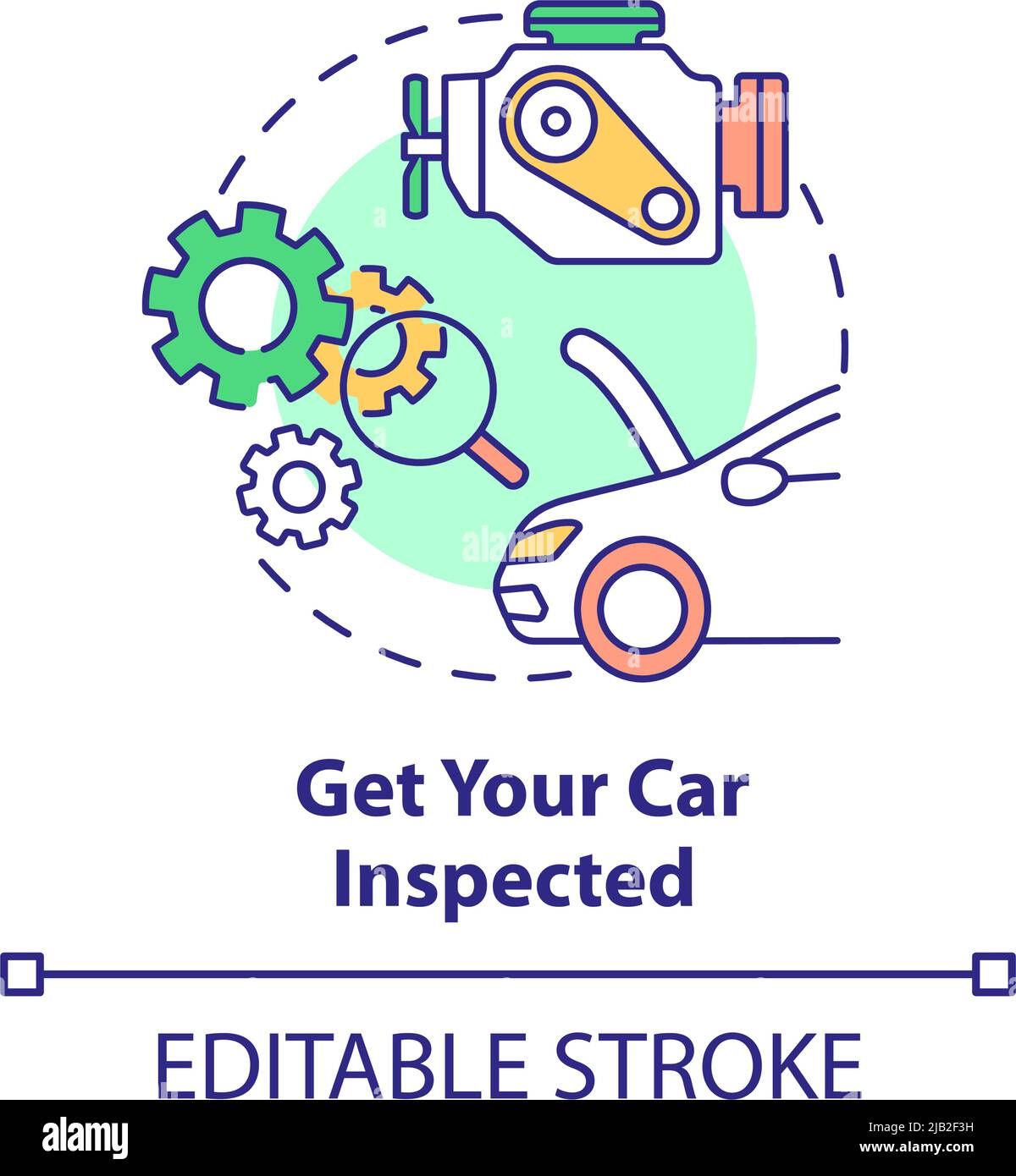 Get your car inspected concept icon Stock Vector Image & Art Alamy