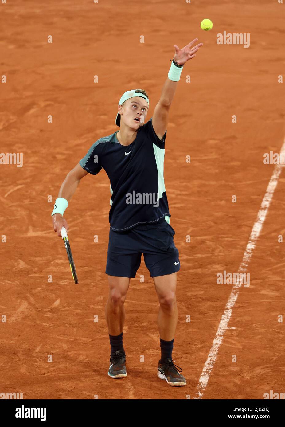 Holger Rune of Denmark during day 11 of Roland-Garros 2022, French Open ...