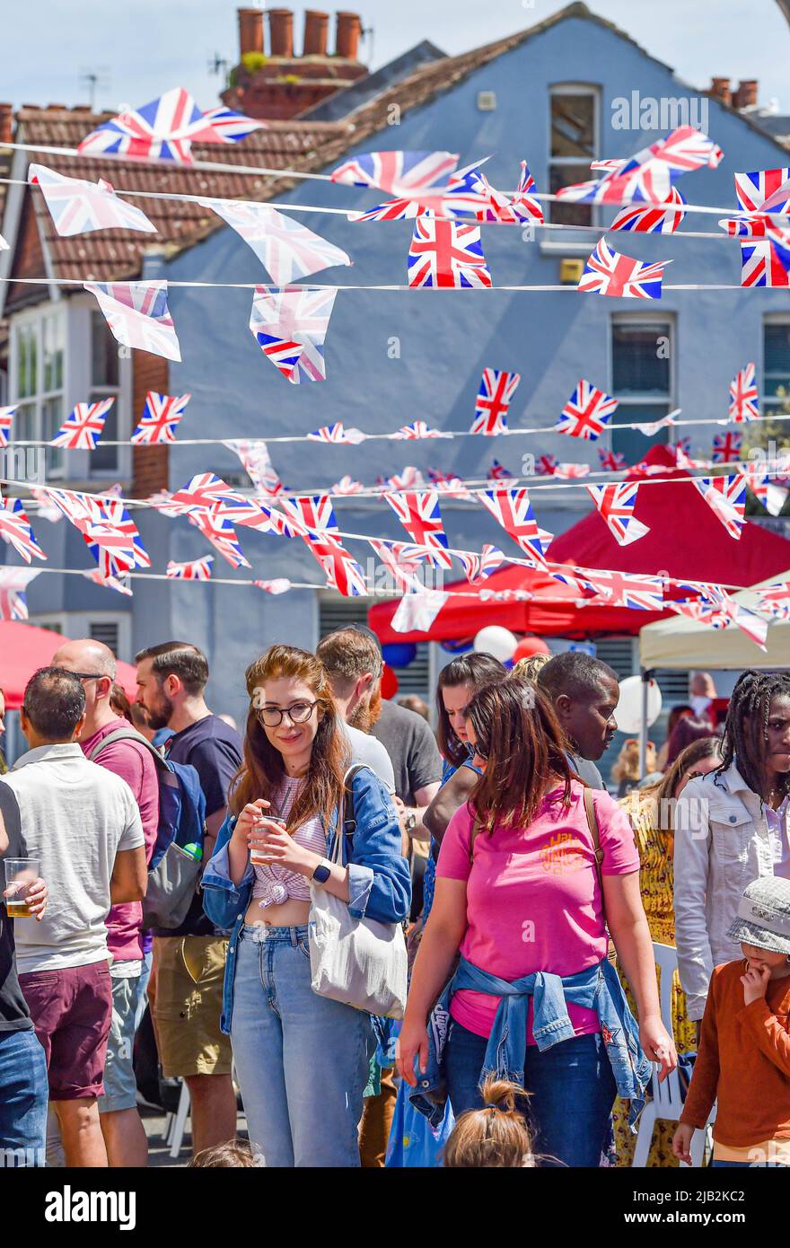 Hove , Brighton UK 2nd June 2022 Residents of Payne Avenue in Hove