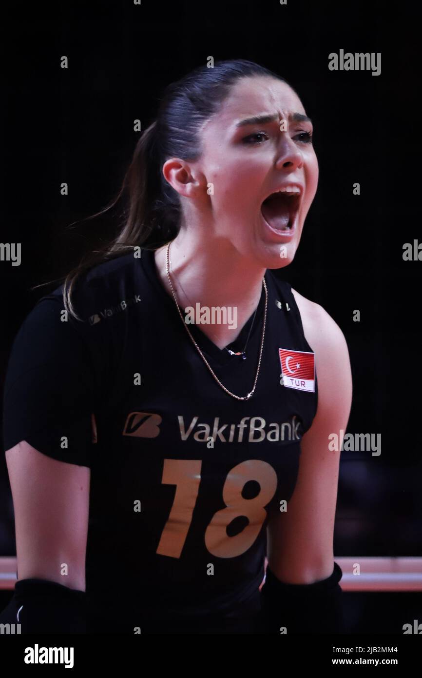 ANKARA, TURKEY - DECEMBER 19, 2021: Zehra Gunes in Vakifbank vs Imoco ...