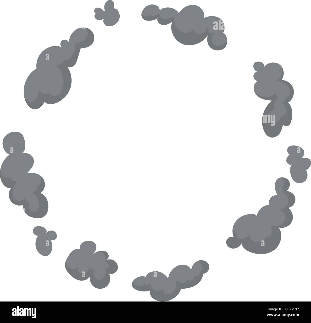 Smoke cloud circle. Cartoon comic round effect isolated on white background  Stock Vector Image & Art - Alamy