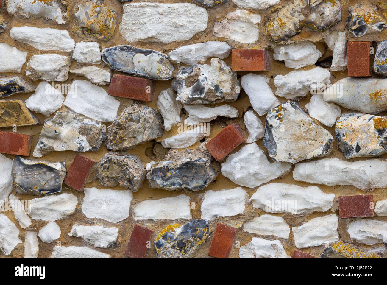 Norfolk Brick and Flint Closeup Showing the Structure, Pattern and
