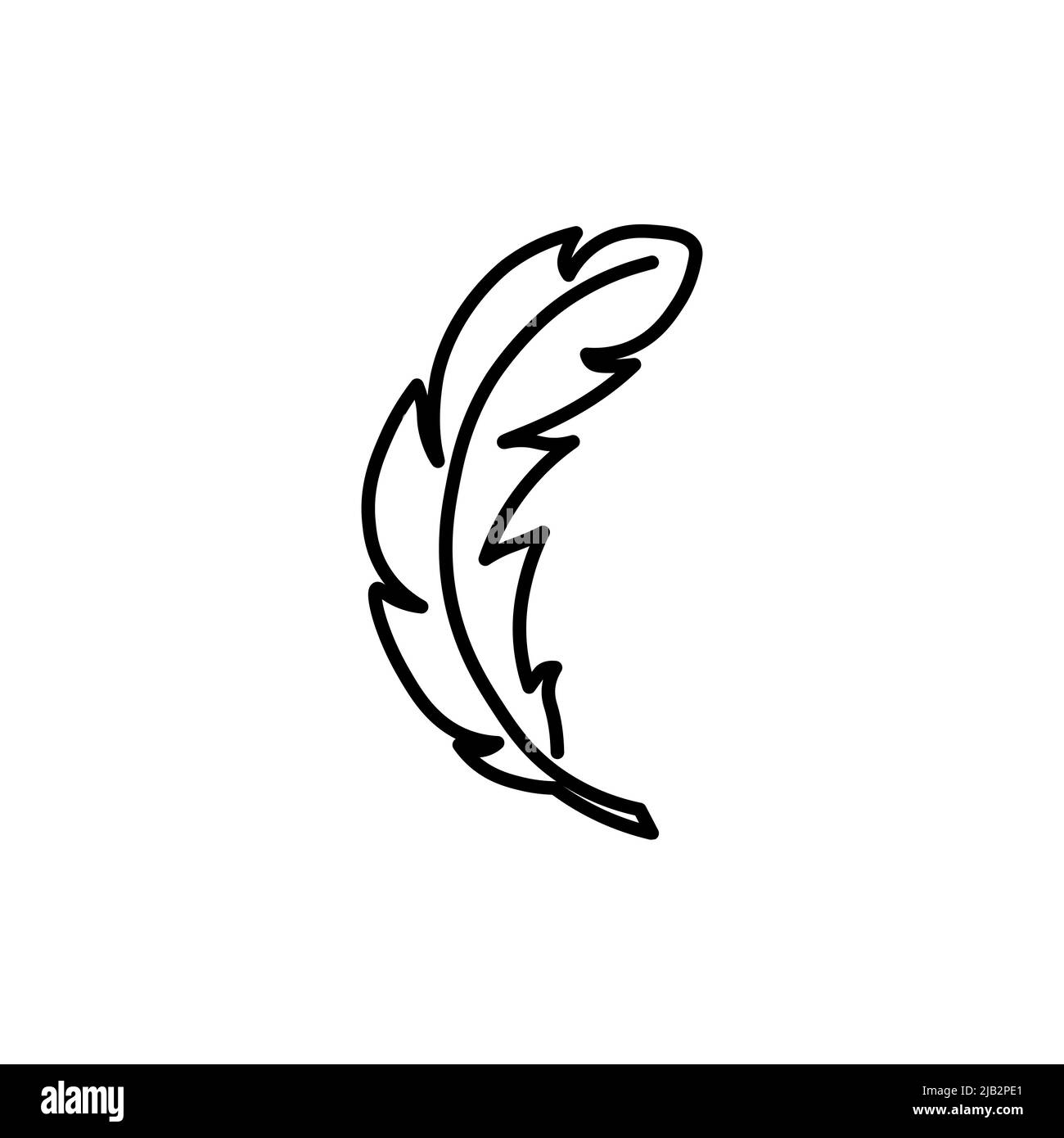Feather vector icon isolated on white background Stock Vector Image ...
