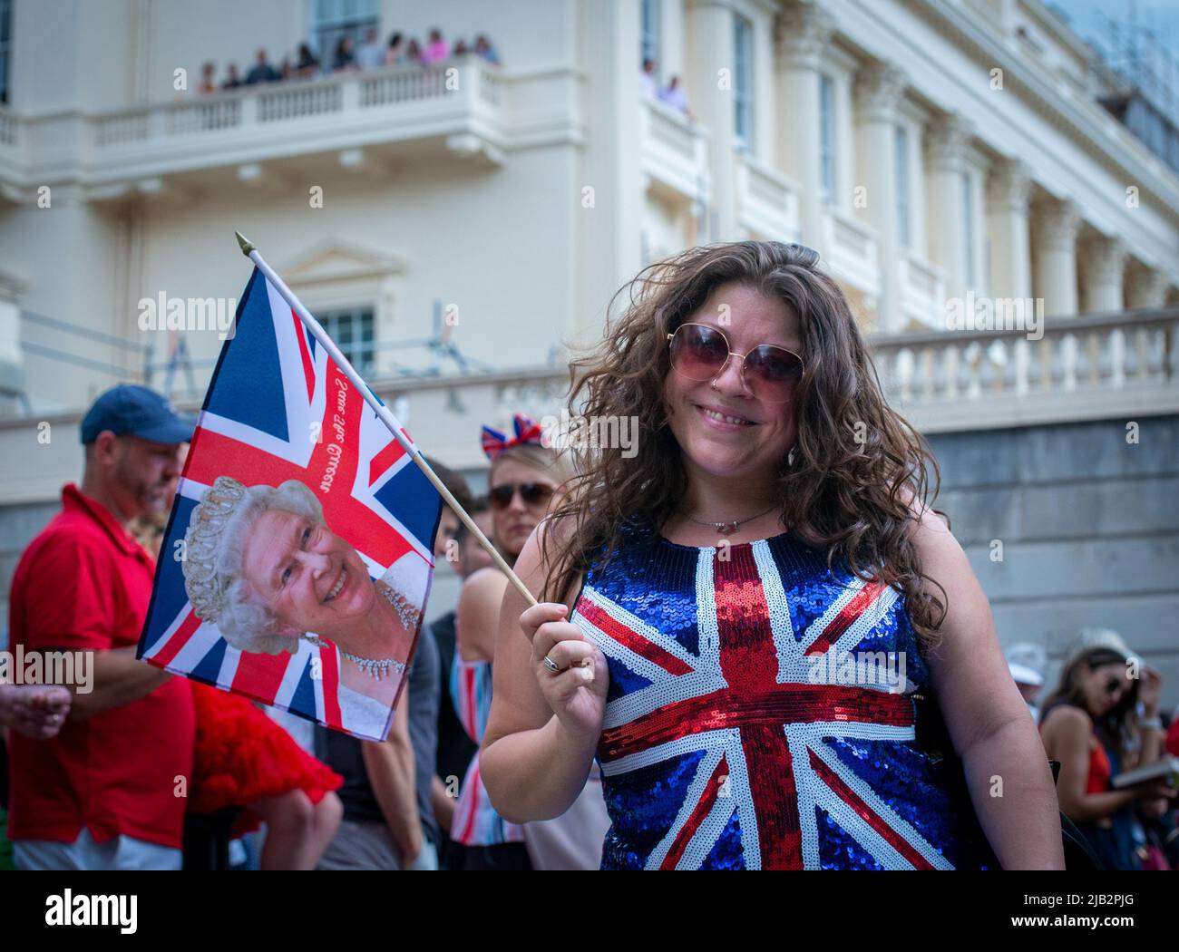 Queens platinum jubilee flags hi-res stock photography and images - Alamy