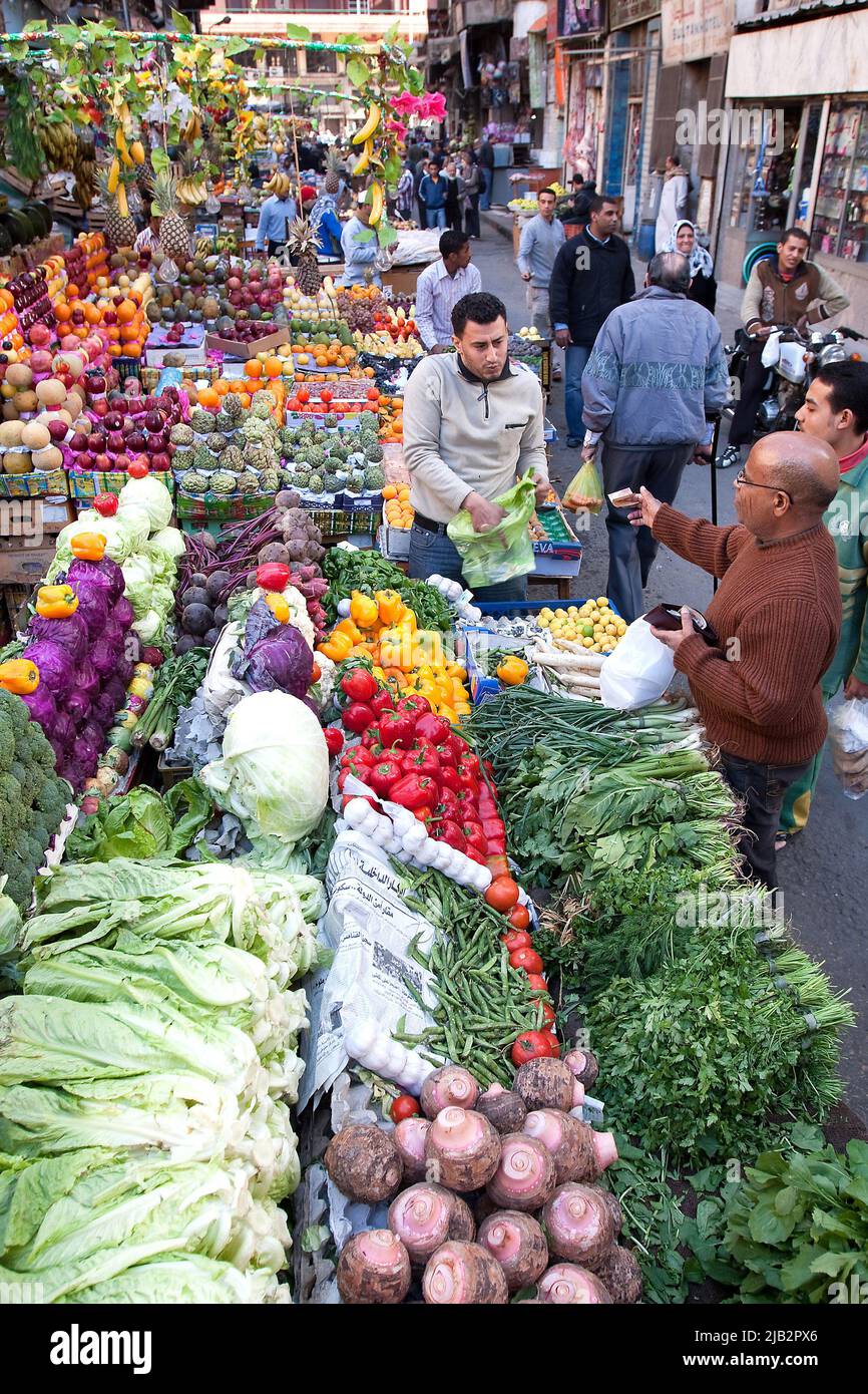 Egypt, Cairo Vegetable market in the city center Stock Photo Alamy