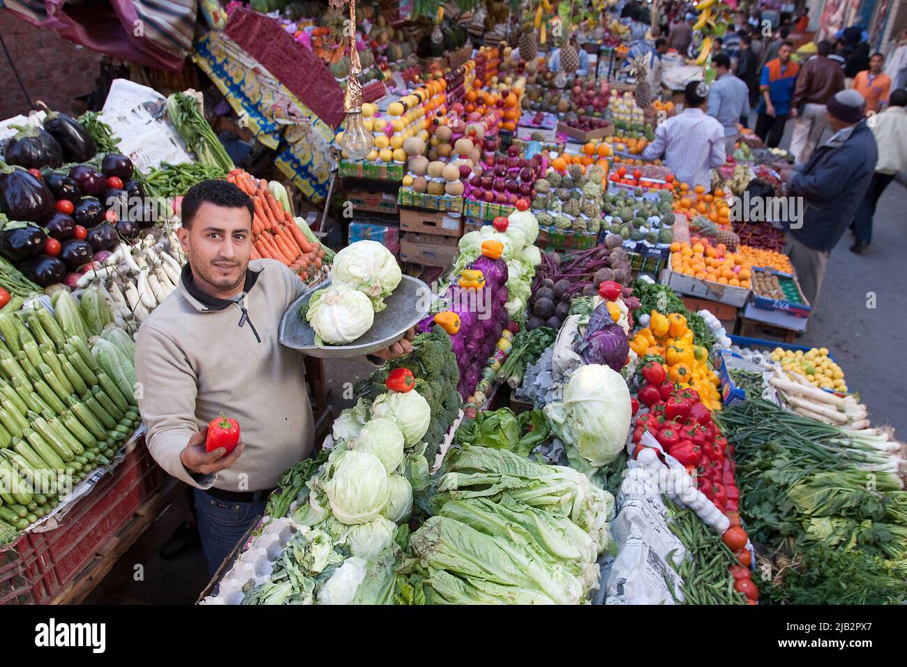 Egypt, Cairo Vegetable market in the city center Stock Photo Alamy