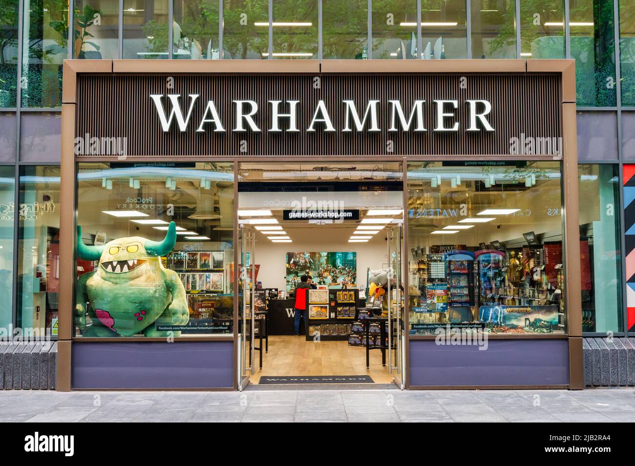 London, UK- May 3, 2022: The Warhammer store on Tottenham Court Road in London Stock Photo