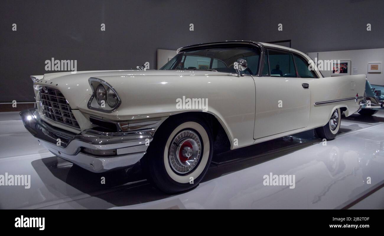 1957 Chrysler 300C, exhibition, Detroit Style: Car Design in the Motor City,  1950–2020, Detroit Institute of Art. Michigan, USA Stock Photo - Alamy