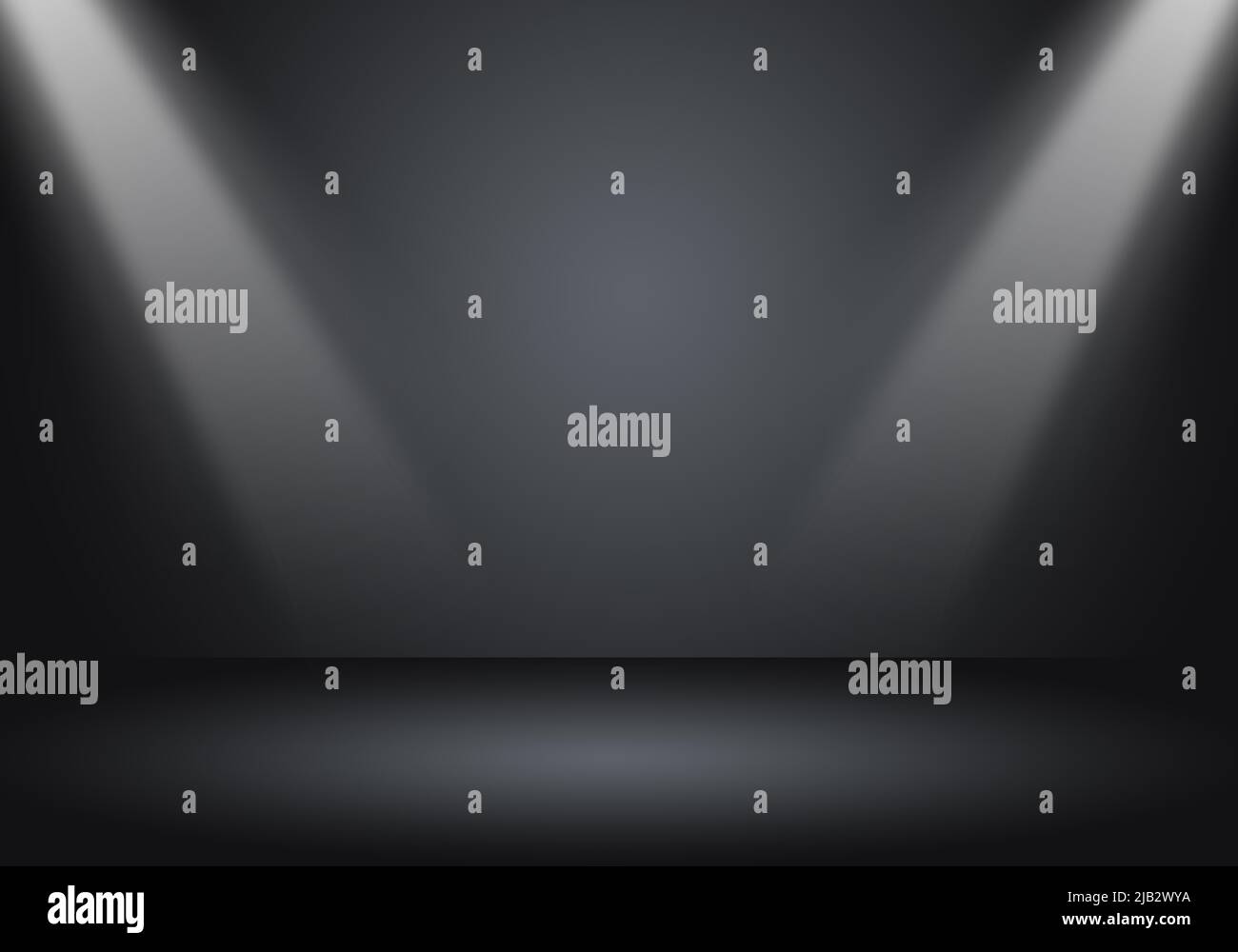 Dark stage with two spotlight Stock Photo Alamy