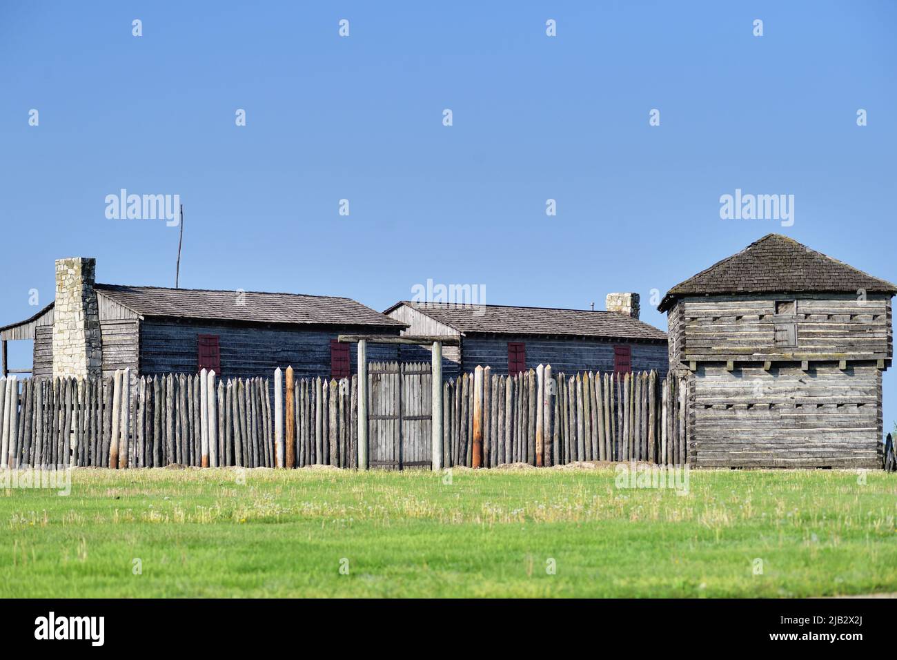 Fort Madison, Iowa, USA. Old Fort Madison, built in 1808, is located along the Mississippi River in the southeast corner of the state of Iowa. Stock Photo
