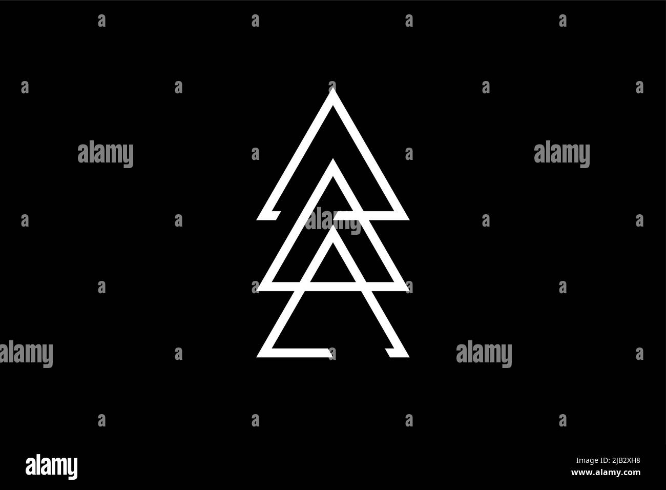 Sacred Triangles, triangle logo template. Past, present, future. Minimal  geometry, ancient mystical sign. White tattoo icon, vector isolated on  black Stock Vector Image & Art - Alamy