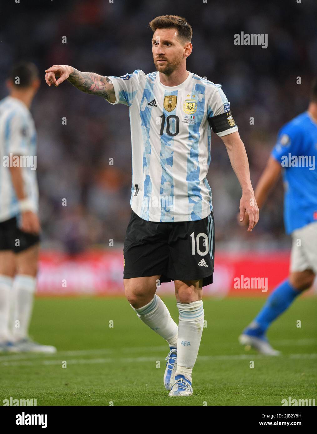 London, UK. 01st June, 2022. 01 Jun 2022 - Italy v Argentina - Finalissima  2022 - Wembley Stadium Lionel Messi during the match against Italy at  Wembley Stadium. Picture Credit : © Mark Pain / Alamy Live News Stock Photo  - Alamy