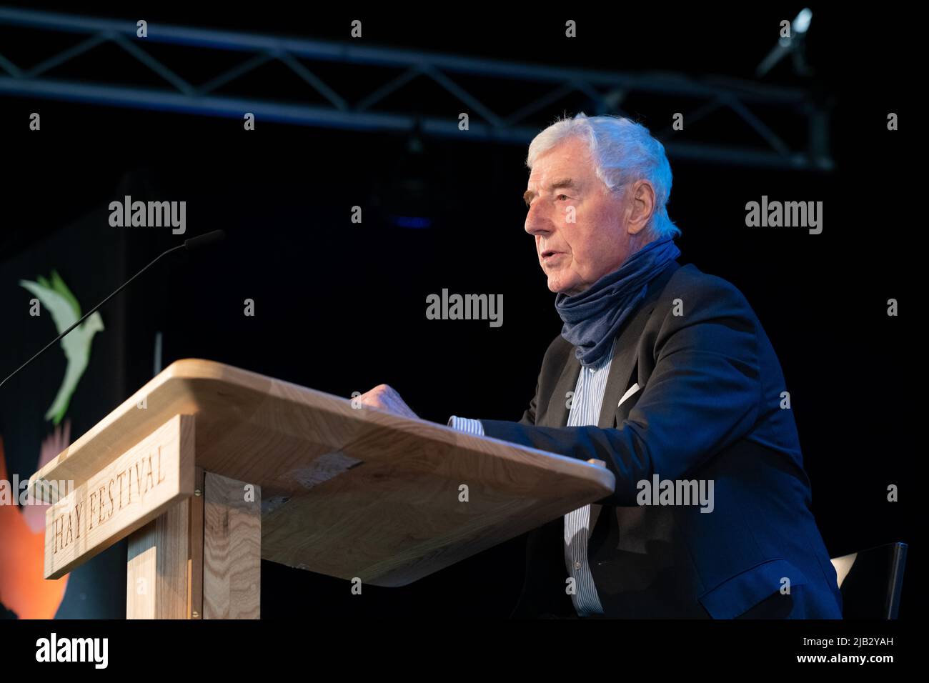 Hay-on-Wye, Wales, UK. 2nd June, 2022. Margaret Percy and Hugh Purcell at Hay Festival 2022, Wales. Credit: Sam Hardwick/Alamy. Stock Photo