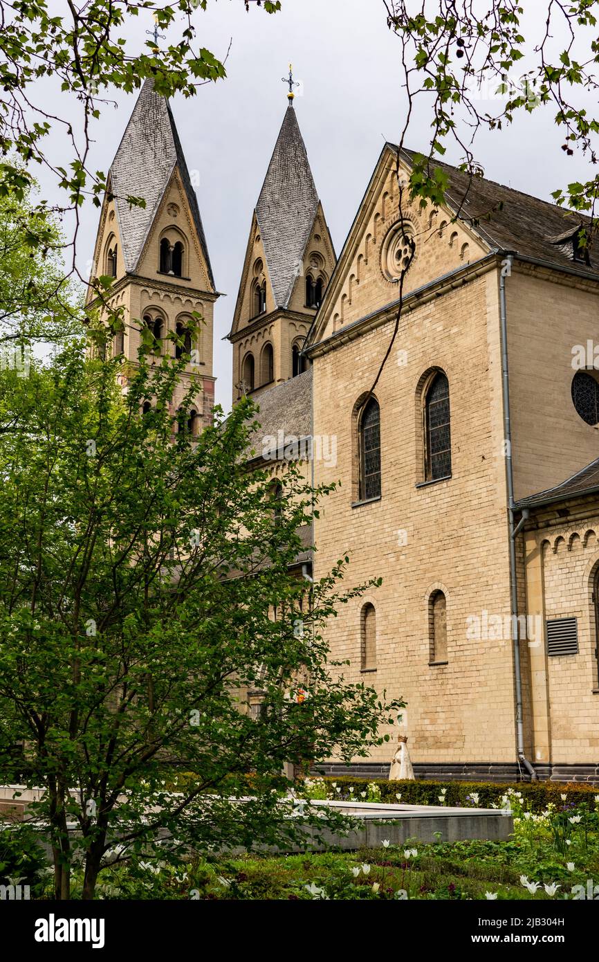 Basilica of St. Castor in Koblenz, Germany Stock Photo