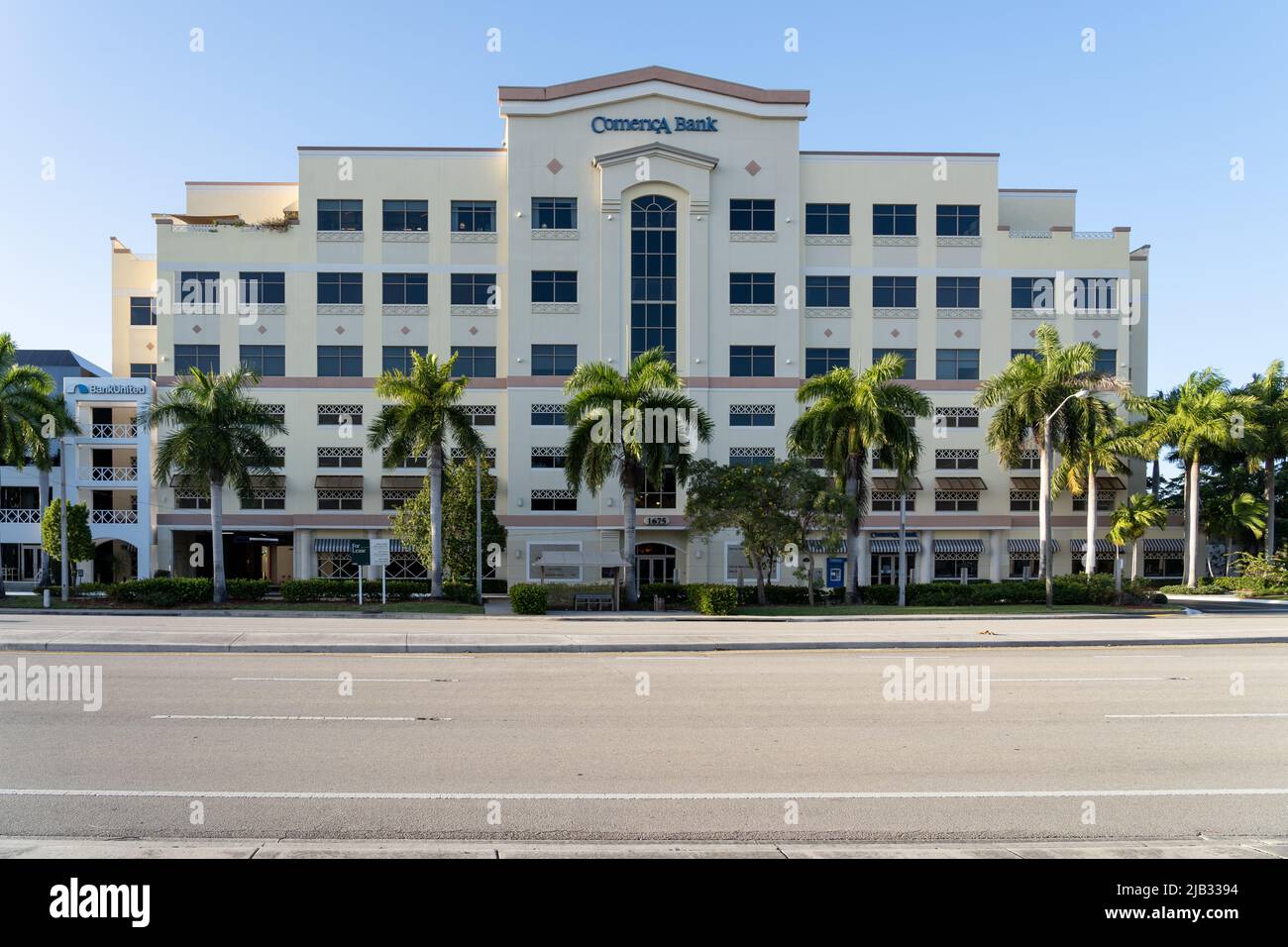 Boca Raton, FL, USA - January 2, 2022: Comerica Bank office building in Boca Raton, FL, USA. Stock Photo