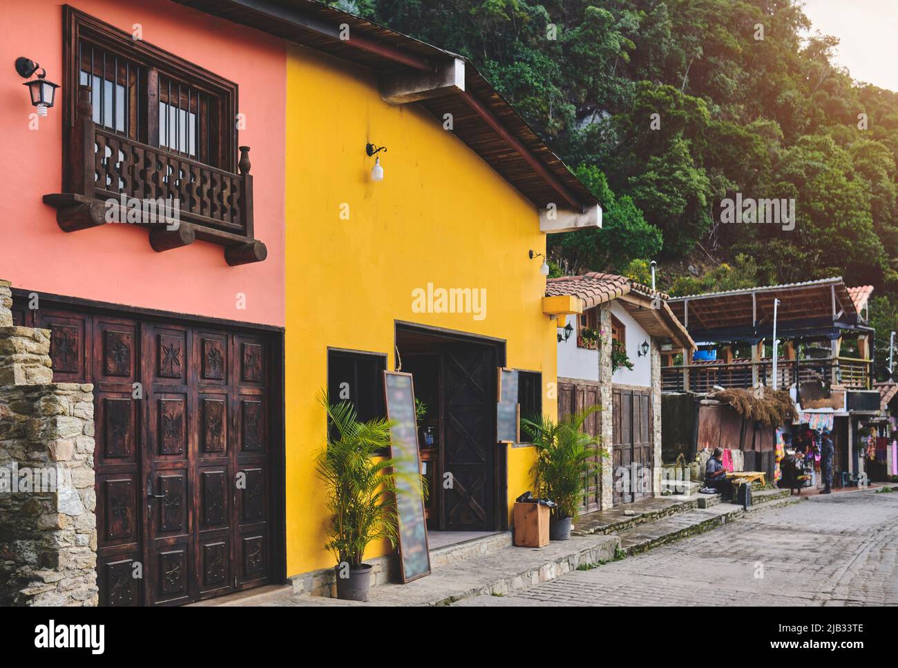 CARACAS, VENEZUELA May 2022 Picturesque rustic cabin house in the