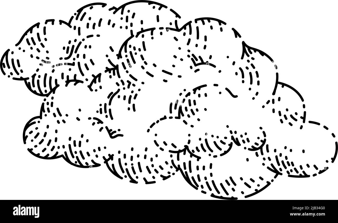 fluffy cloud sketch hand drawn vector Stock Vector Image & Art - Alamy