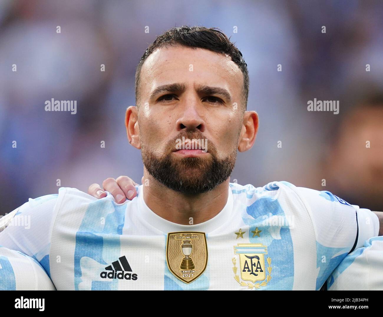 Argentina's Nicolas Otamendi during the Finalissima 2022 match at Wembley Stadium, London. Picture date: Wednesday June 1, 2022. Stock Photo