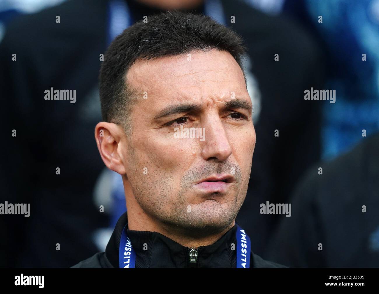 Argentina head coach Lionel Scaloni during the Finalissima 2022 match ...