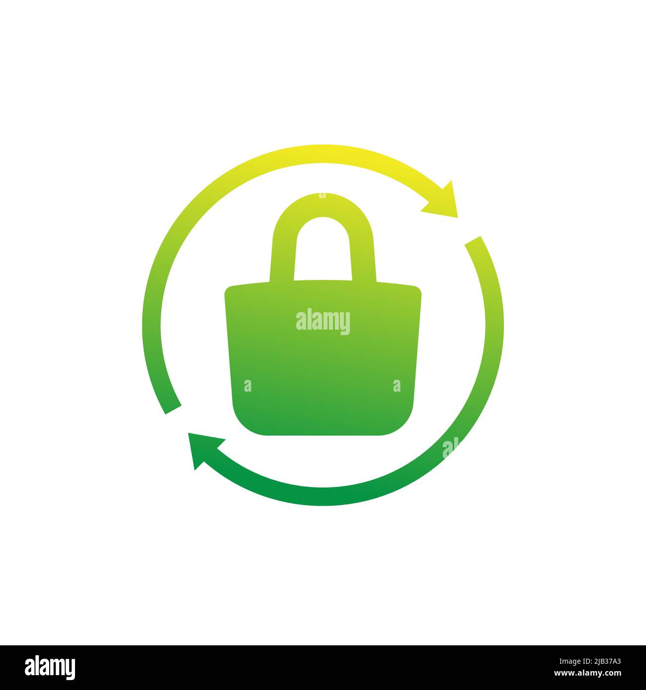 Recycle plastic bag icon on white, vector Stock Vector Image & Art - Alamy