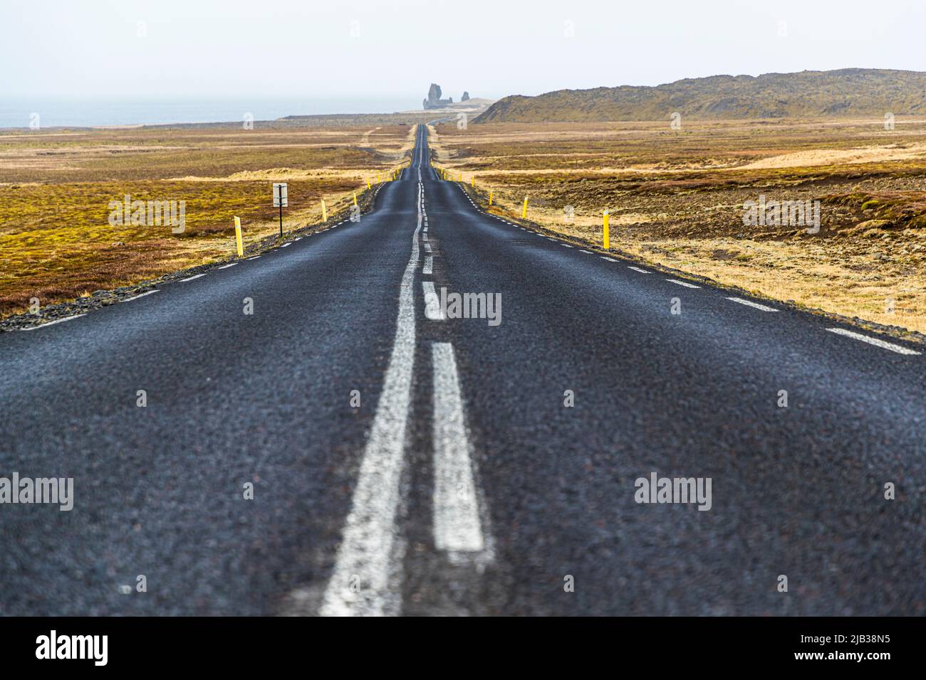 Empty road near Hellissandur, Iceland Stock Photo