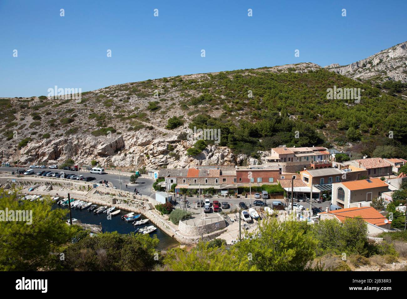 The port of Callelongue near Marseille, France on August 26, 2021. Photograph by Bénédicte Desrus Stock Photo