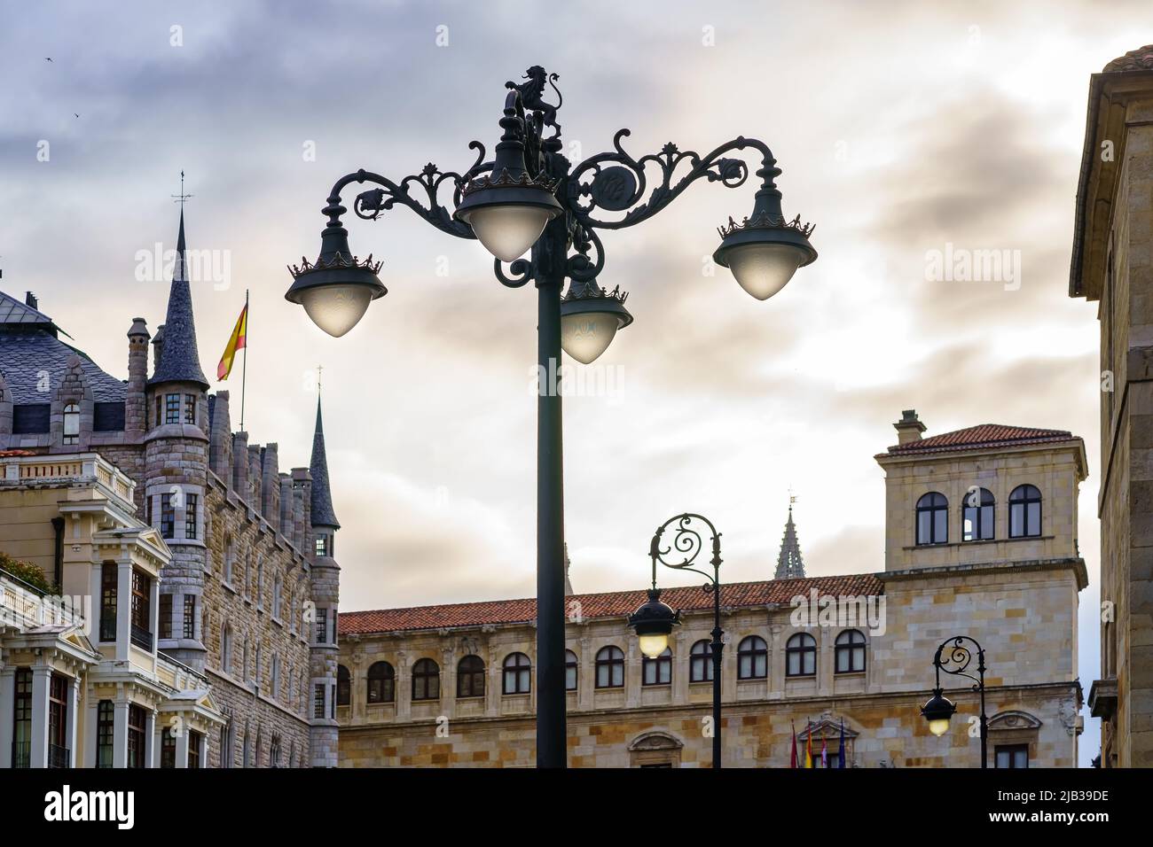Wrought iron street lamp lamps hi-res stock photography and images - Alamy
