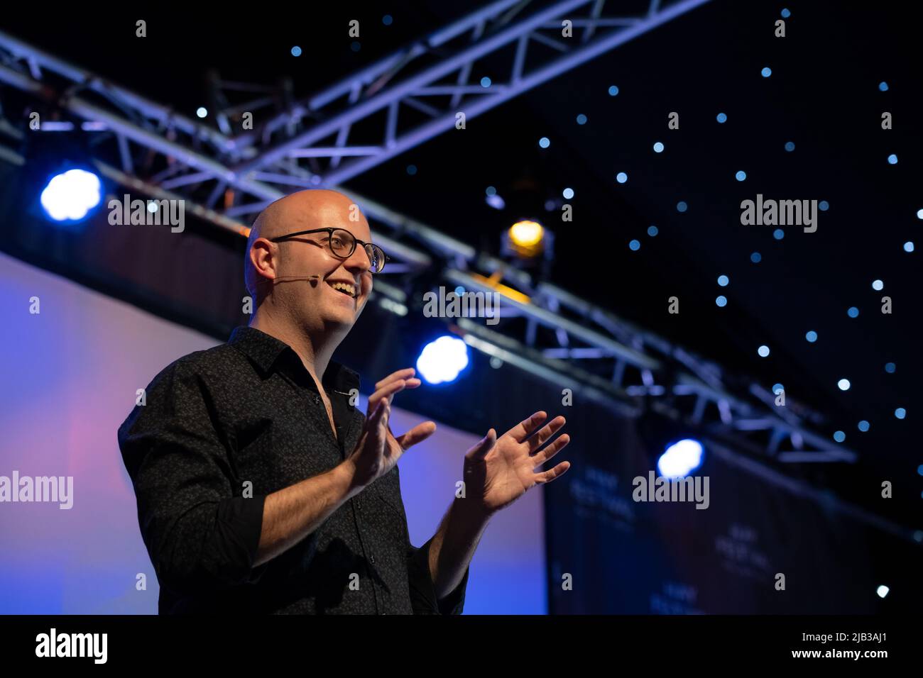 Hay-on-Wye, Wales, UK. 2nd June, 2022. Nathan Waddell at Hay Festival 2022, Wales. Credit: Sam Hardwick/Alamy. Stock Photo