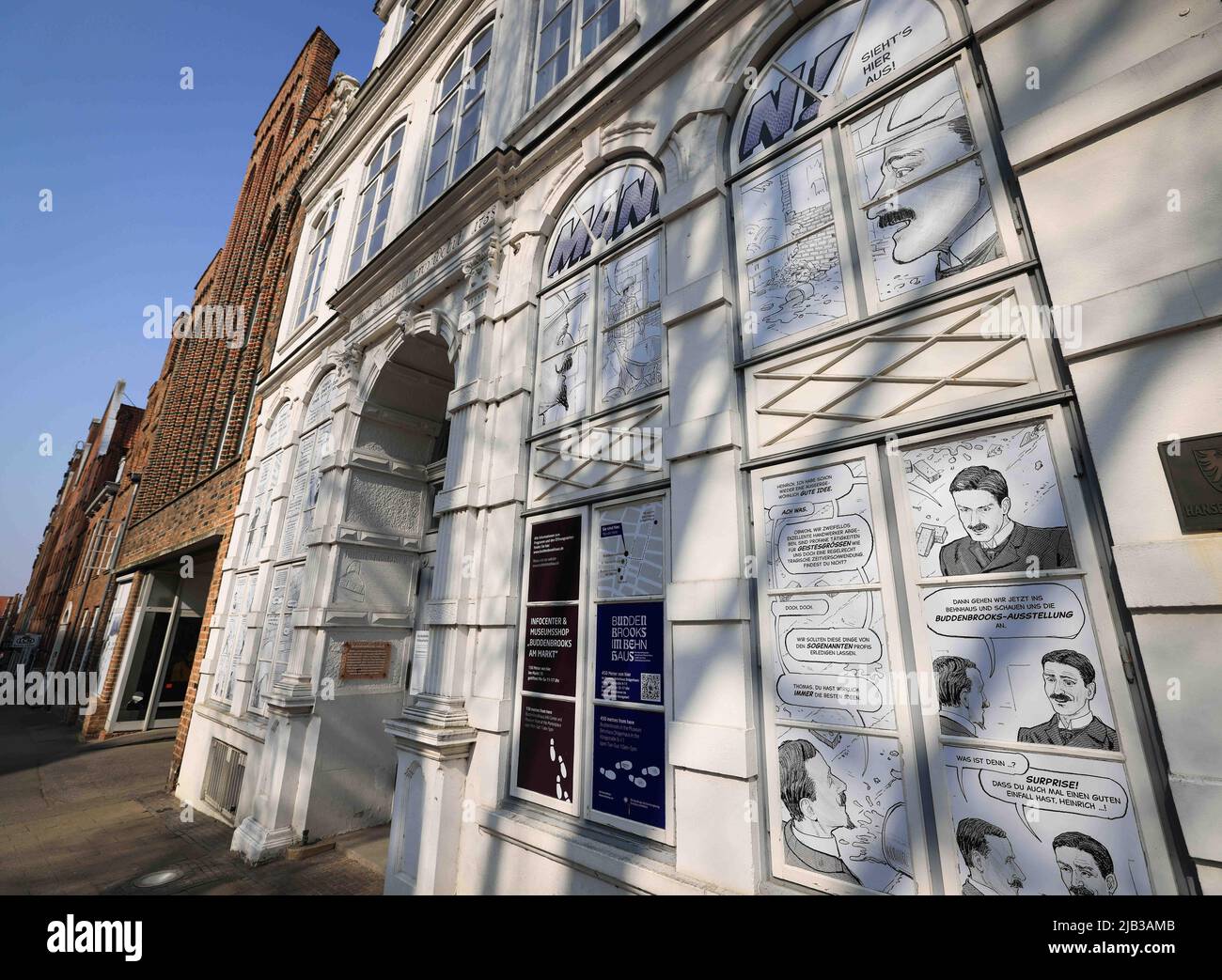 24 March 2022, Schleswig-Holstein, Lübeck: The Buddenbrookhaus in ...