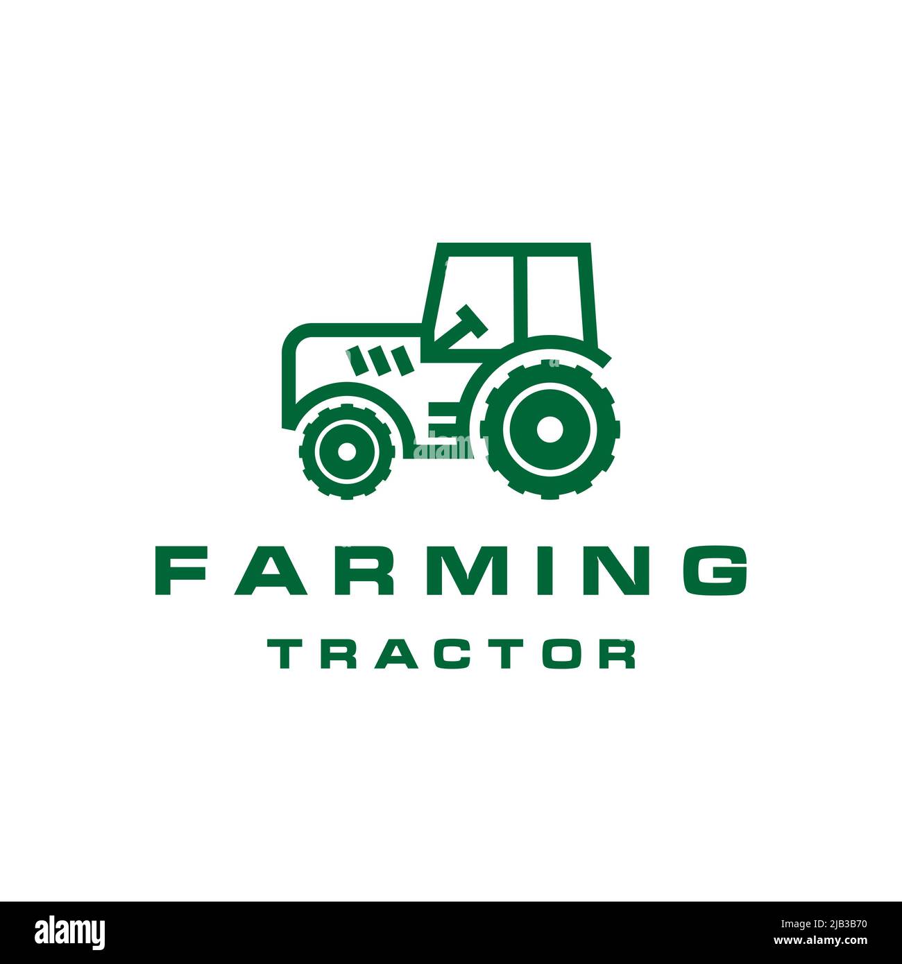 Line art Tractor Farm Agriculture Logo Design Vector Illustration Stock ...