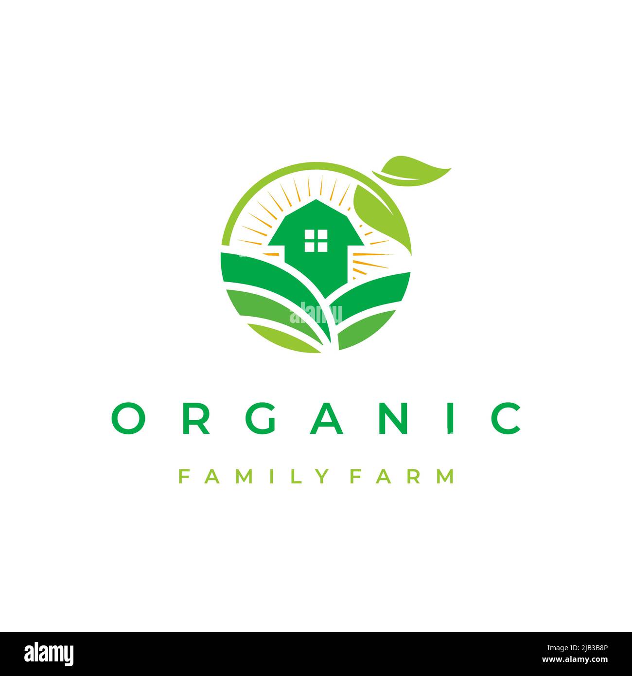 Green Nature Farm Agriculture Logo Design Vector Illustration Stock ...