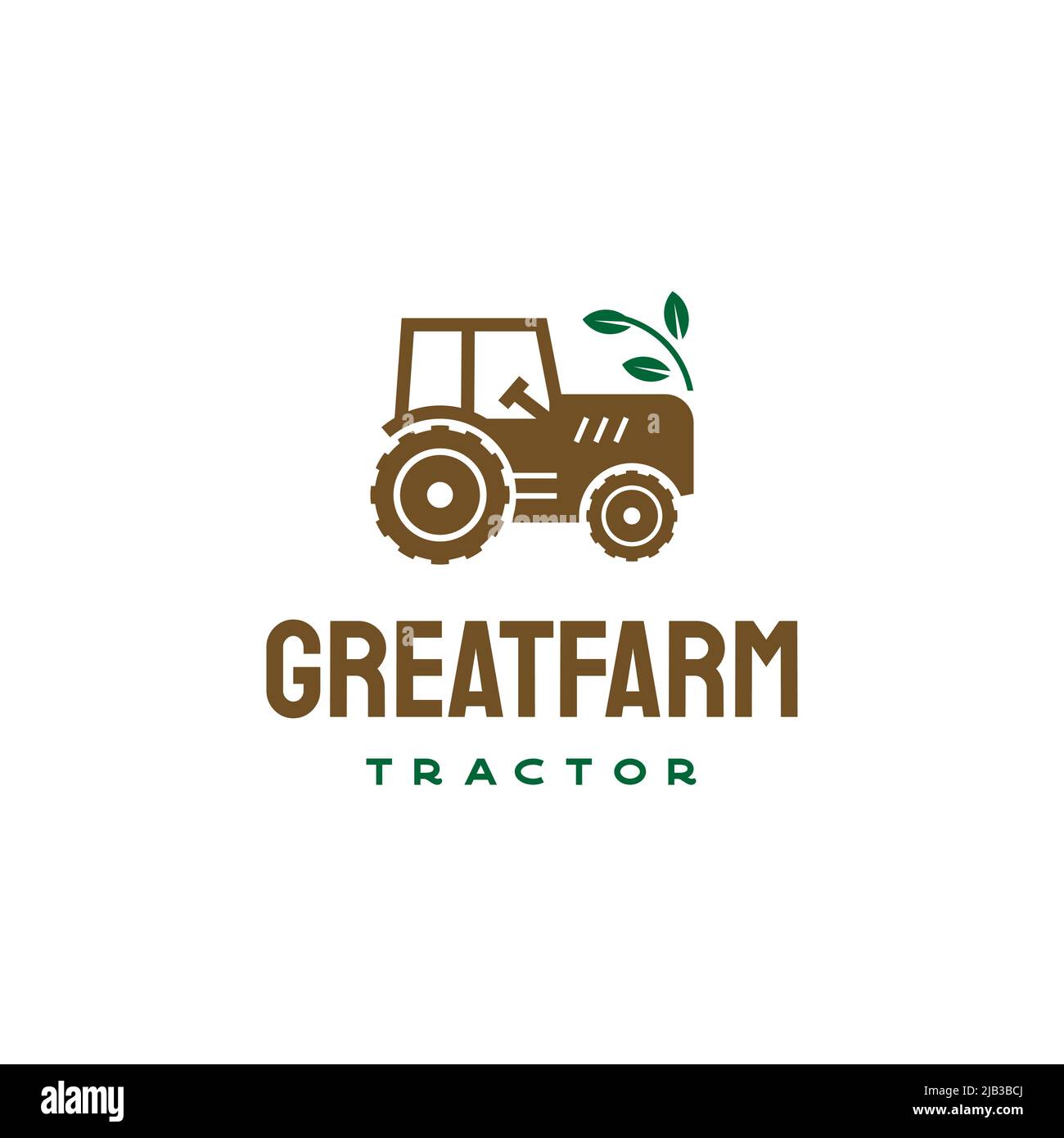 Tractor Farm Agriculture Logo Design Vector Illustration Stock Vector ...
