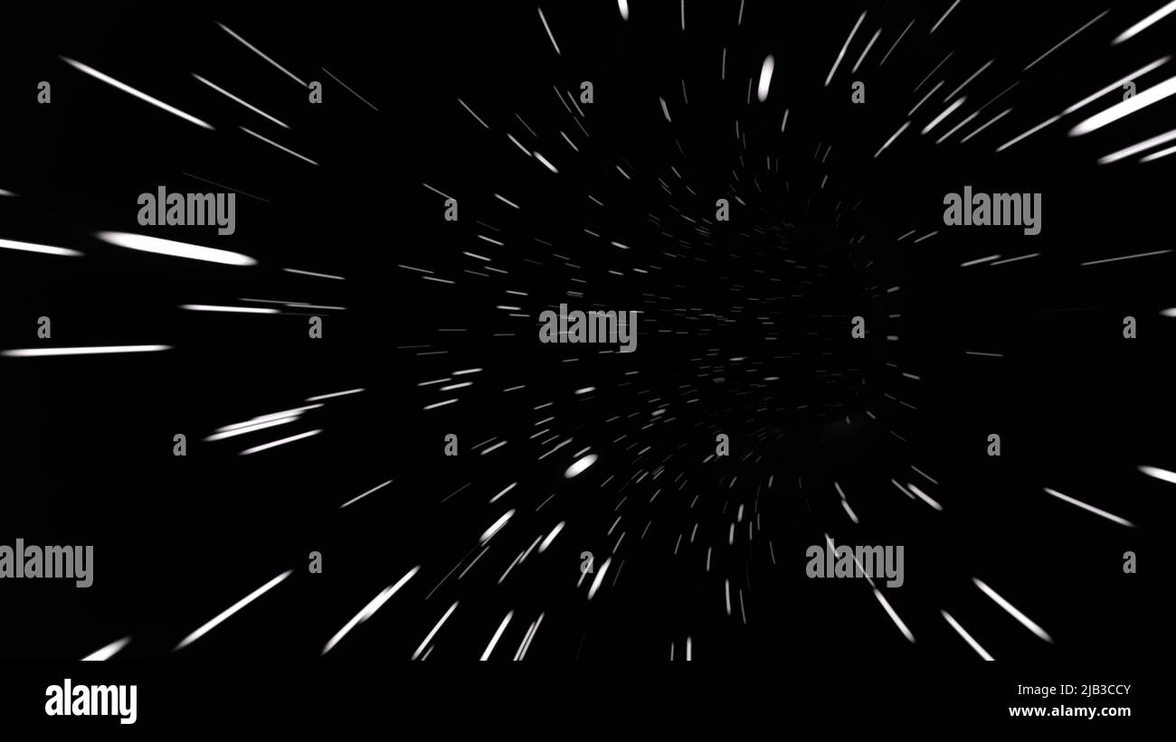 Tunnel through the stars. Computer generated 3d render Stock Photo - Alamy