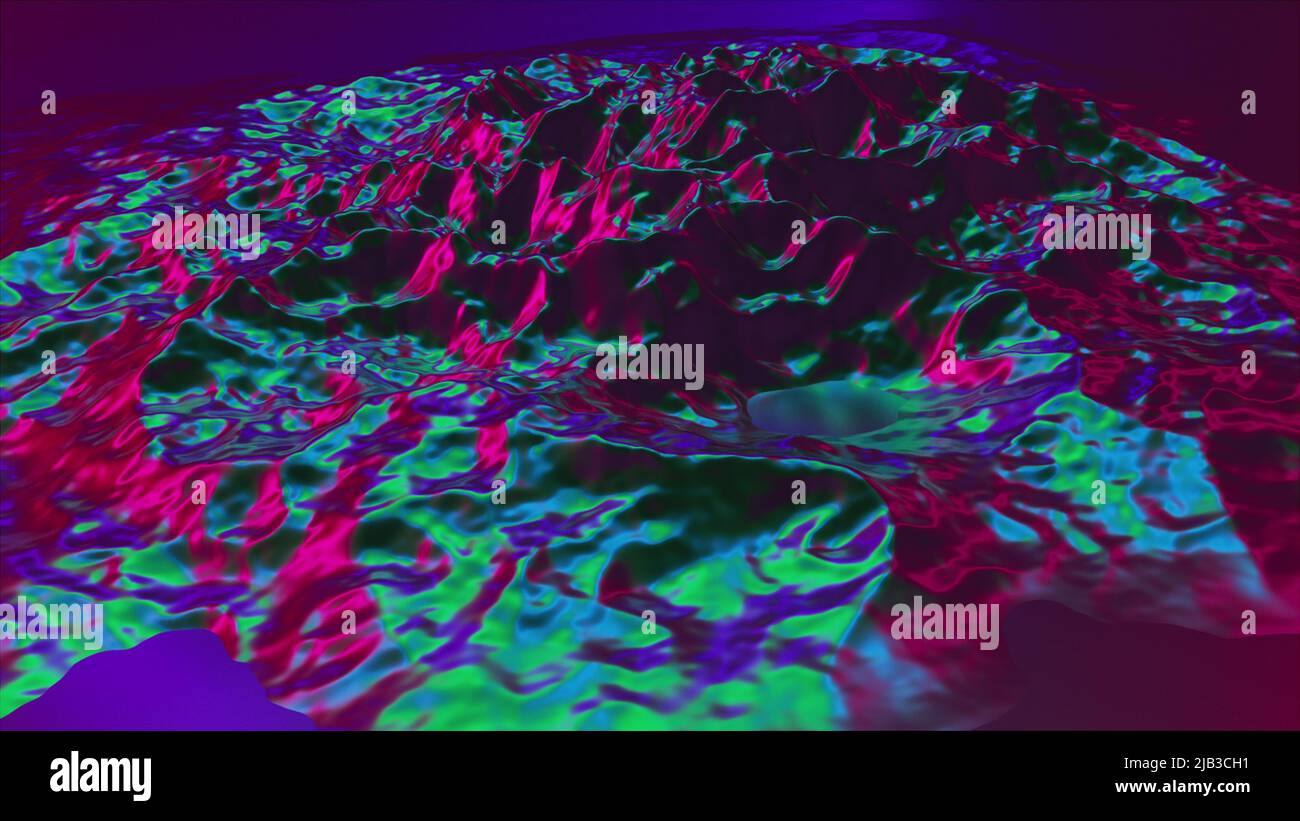 Iridescent landscape. Computer generated 3d render Stock Photo - Alamy